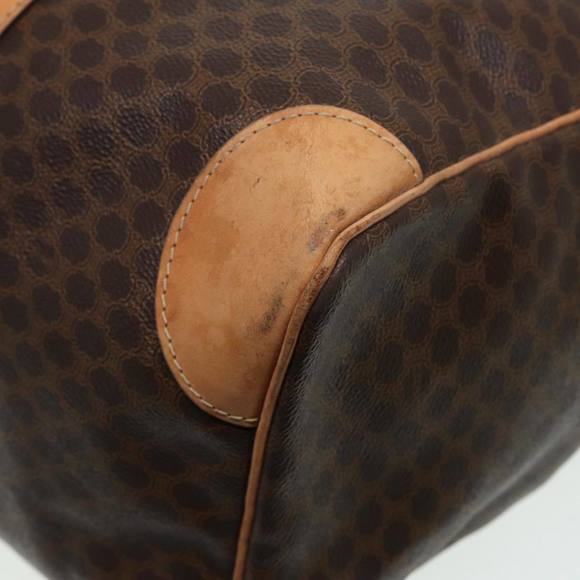 CELINE Macadam Canvas Boston Bag PVC Leather Brown Auth mr364 - Picture 16 of 16